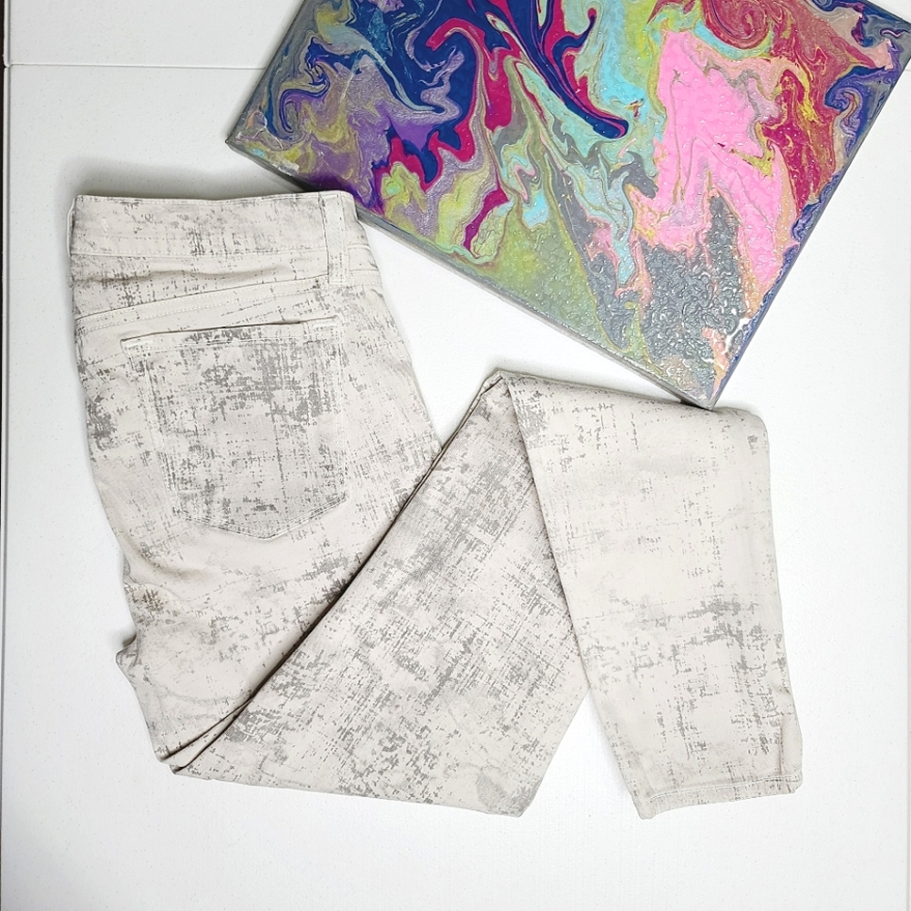 J Brand Super Skinny Abstract Print Jeans Size 29